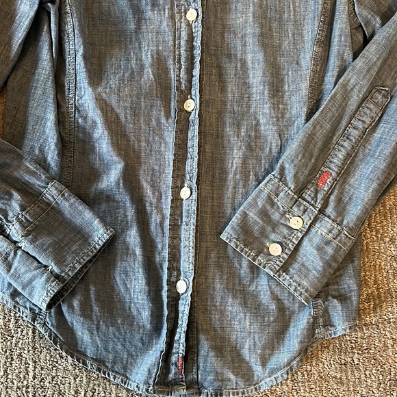 1969 gap jeans Jean shirt button down - Picture 3 of 5